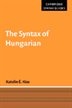 Front cover_The Syntax of Hungarian