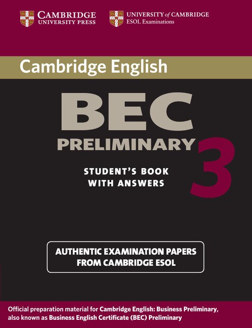 Front cover_Cambridge Bec Preliminary 3 Student's Book With Answers