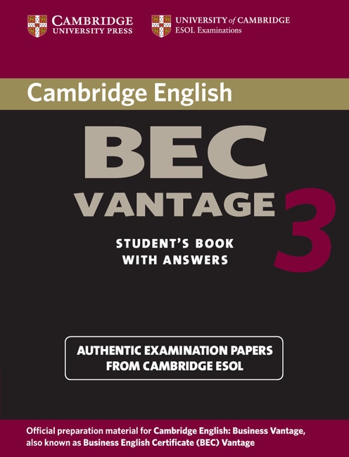 Couverture_Cambridge Bec Vantage 3 Student's Book With Answers