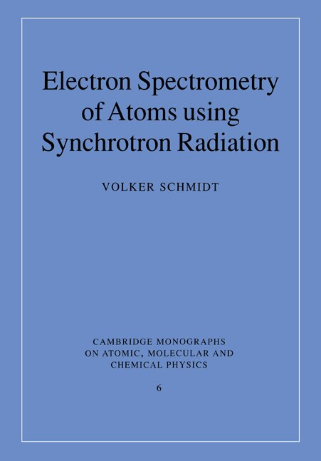 Front cover_Electron Spectrometry of Atoms using Synchrotron Radiation