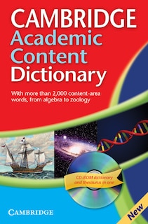 Cambridge Academic Content Dictionary Reference Book With Cd-rom