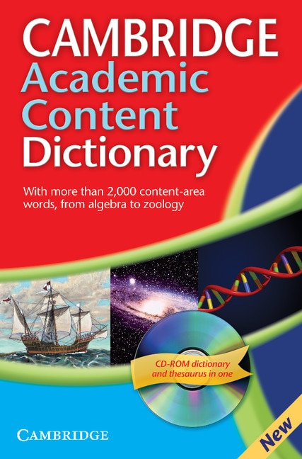 Cambridge Academic Content Dictionary Reference Book With Cd-rom