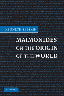 Couverture_Maimonides On The Origin Of The World