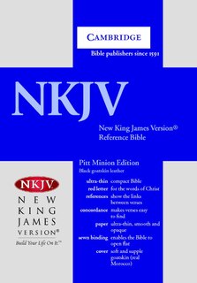 Couverture_Nkjv Pitt Minion Reference Bible, Black Goatskin Leather, Red-letter Text, Nk446:xr