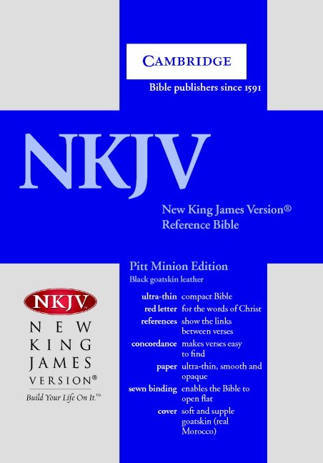 Couverture_Nkjv Pitt Minion Reference Bible, Black Goatskin Leather, Red-letter Text, Nk446:xr