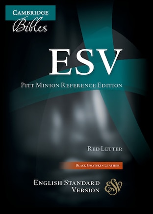 Esv Pitt Minion Reference Bible, Black Goatskin Leather, Red-letter Text, Es446:xr