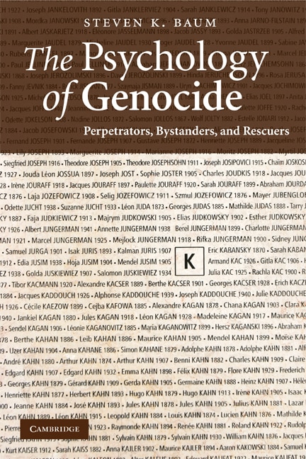 Front cover_The Psychology of Genocide