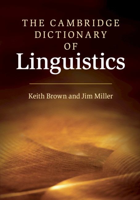 Front cover_The Cambridge Dictionary Of Linguistics
