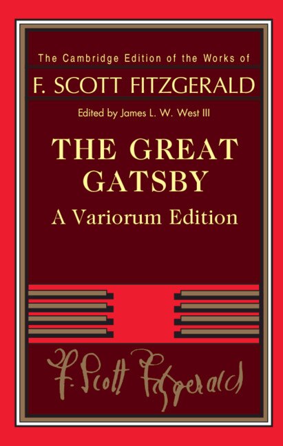 Front cover_The Great Gatsby – Variorum Edition