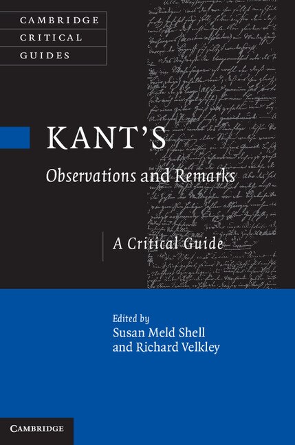 Front cover_Kant's Observations And Remarks