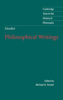 Couverture_Herder: Philosophical Writings