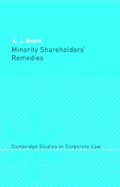Front cover_Minority Shareholders' Remedies