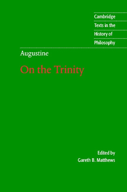 Front cover_Augustine: On the Trinity Books 8-15