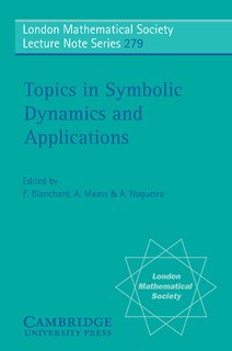 Couverture_Topics In Symbolic Dynamics And Applications