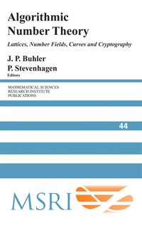 Front cover_Algorithmic Number Theory