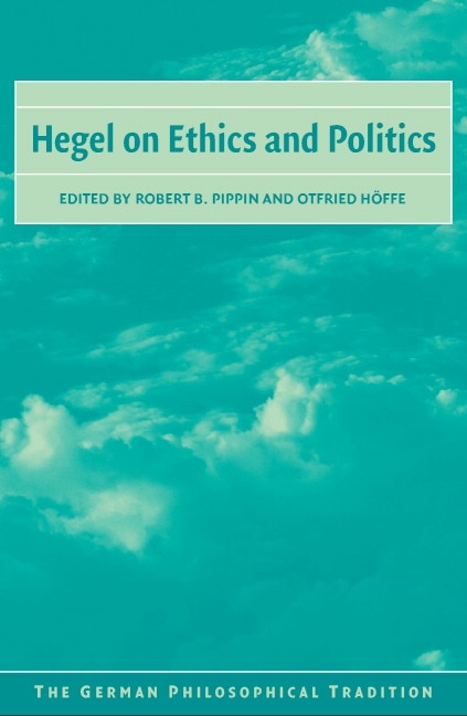 Couverture_Hegel on Ethics and Politics