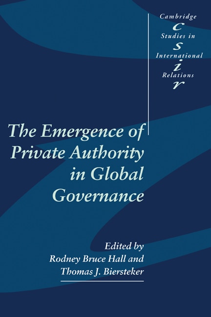 Couverture_The Emergence of Private Authority in Global Governance