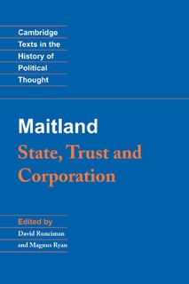 Front cover_Maitland: State, Trust and Corporation