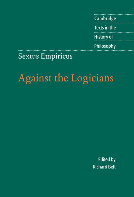 Couverture_Sextus Empiricus: Against the Logicians