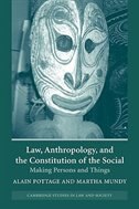 Couverture_Law, Anthropology, and the Constitution of the Social