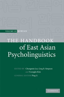 Couverture_The Handbook of East Asian Psycholinguistics: Volume 3, Korean