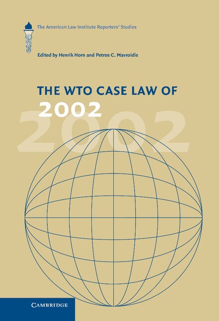 Couverture_The WTO Case Law of 2002