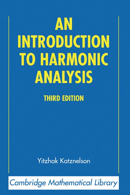 Front cover_An Introduction to Harmonic Analysis