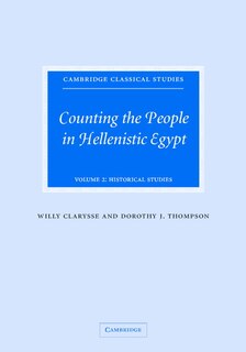Front cover_Counting the People in Hellenistic Egypt: Volume 2, Historical Studies