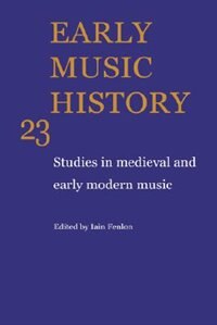 Couverture_Early Music History: Volume 23
