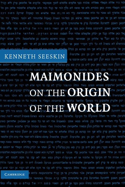 Front cover_Maimonides on the Origin of the World