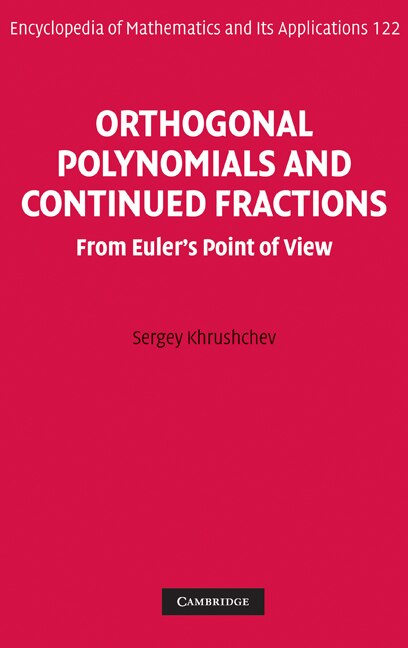 Front cover_Orthogonal Polynomials and Continued Fractions