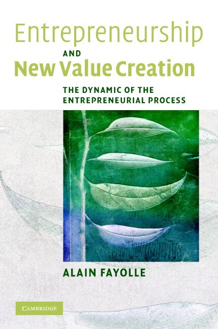 Couverture_Entrepreneurship and New Value Creation