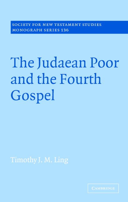Front cover_The Judaean Poor and the Fourth Gospel