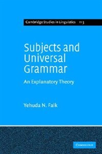 Couverture_Subjects and Universal Grammar