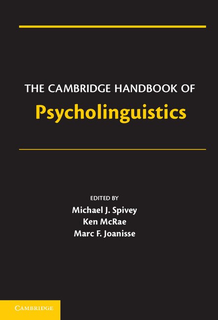 Front cover_The Cambridge Handbook of Psycholinguistics