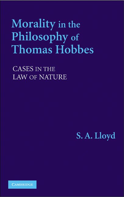 Front cover_Morality in the Philosophy of Thomas Hobbes