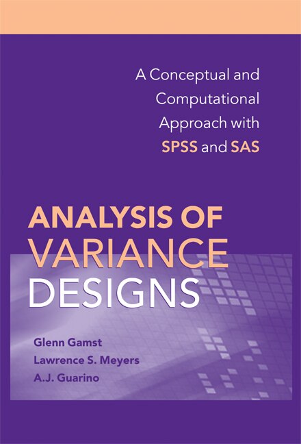 Front cover_Analysis of Variance Designs