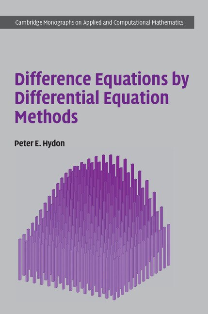 Couverture_Difference Equations By Differential Equation Methods