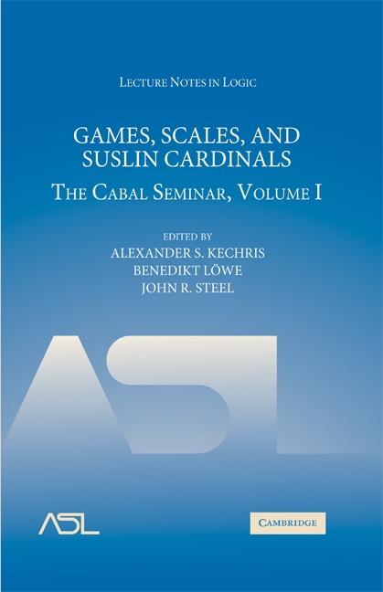 Front cover_Games, Scales And Suslin Cardinals