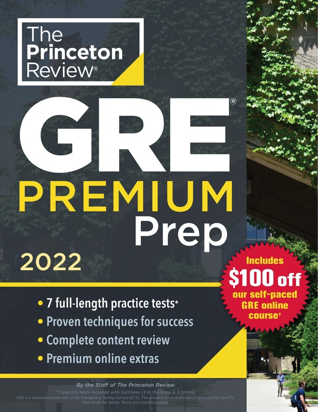 Front cover_Princeton Review GRE Premium Prep, 2022