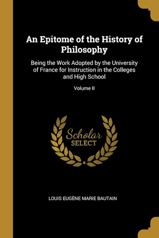 Front cover_An Epitome of the History of Philosophy