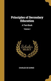 Front cover_Principles of Secondary Education