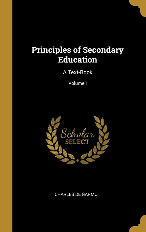 Front cover_Principles of Secondary Education
