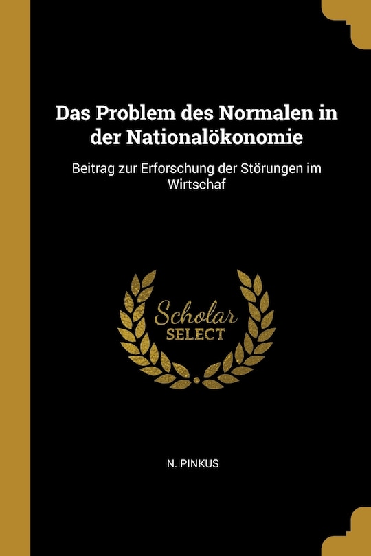 Couverture_Das Problem des Normalen in der Nationalökonomie