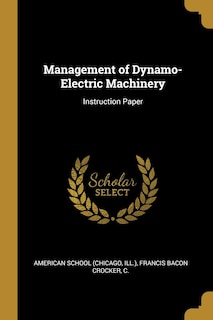 Front cover_Management of Dynamo-Electric Machinery