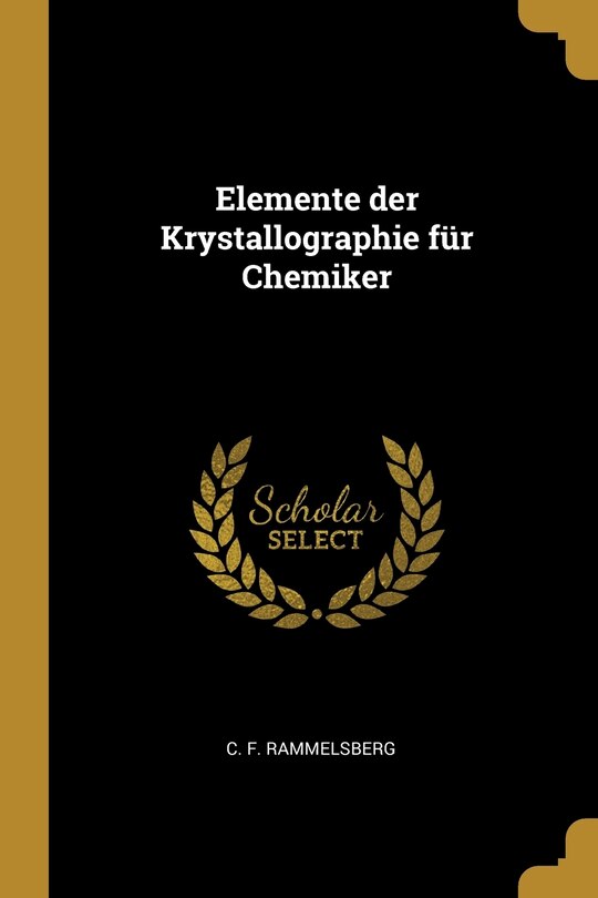 Couverture_Elemente der Krystallographie f&uuml;r Chemiker