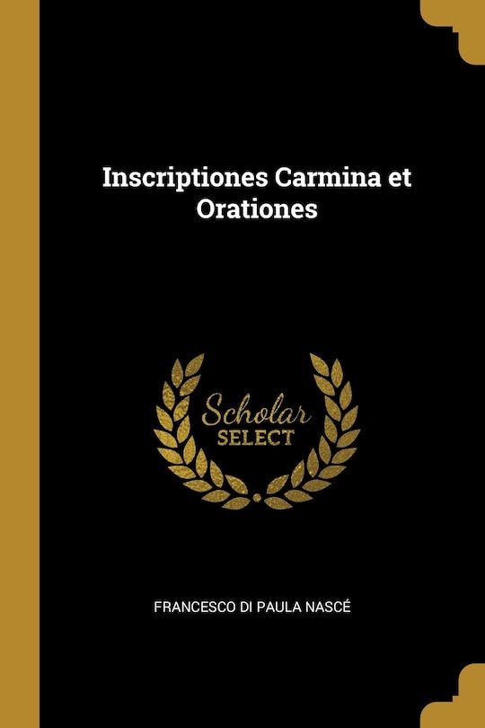 Couverture_Inscriptiones Carmina et Orationes