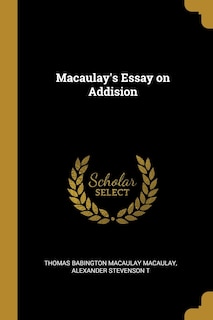 Couverture_Macaulay's Essay on Addision