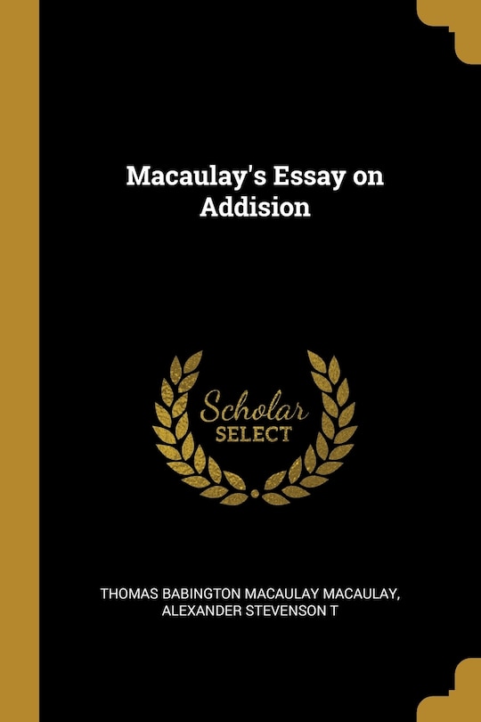 Couverture_Macaulay's Essay on Addision
