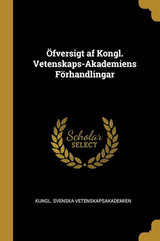 Front cover_Öfversigt af Kongl. Vetenskaps-Akademiens Förhandlingar